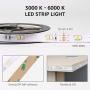 Lepro LED Strip Light, 3000K-6000K Tunable White, Dimmable Bright LED Tape Lights, 300 LEDs 2835, Strong 3M Adhesive, Suitable for Home, Kitchen, Under Cabinet, Bedroom