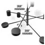 TopJiä Industrial Sputnik Chandelier,Modern Vintage Iron Metal Pendant Lighting Acrylic Light Shade Bedroom Living Room Dining Room Office Ceiling Decorative Light Fixture Black 4light-Warm Light