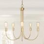 GEPOW Gold Chandeliers, Modern 5 Light Fixture for Dining Room