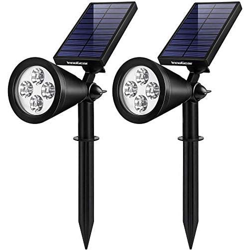 InnoGear Solar Lights Outdoor, Upgraded Waterproof Solar Powered Landscape Spotlights 2-in-1 Wall Light Decorative Lighting Auto On/Off for Pathway Garden Patio Yard Driveway Pool, Pack of 2 (White)