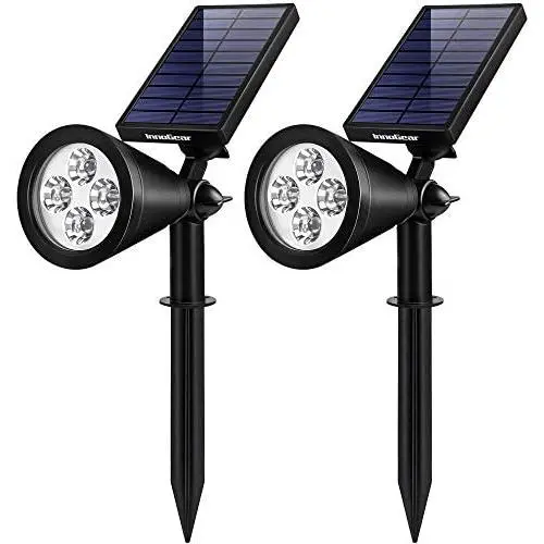 InnoGear Solar Lights Outdoor, Upgraded Waterproof Solar Powered Landscape Spotlights 2-in-1 Wall Light Decorative Lighting Auto On/Off for Pathway Garden Patio Yard Driveway Pool, Pack of 2 (White) InnoGear Solar Lights Outdoor, Upgraded Waterproof Solar Powered Landscape Spotlights 2-in-1 Wall Light Decorative Lighting Auto On/Off for Pathway Garden Patio Yard Driveway Pool, Pack of 2 (White)