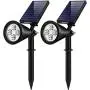 InnoGear Solar Lights Outdoor, Upgraded Waterproof Solar Powered Landscape Spotlights 2-in-1 Wall Light Decorative Lighting Auto On/Off for Pathway Garden Patio Yard Driveway Pool, Pack of 2 (White) InnoGear Solar Lights Outdoor, Upgraded Waterproof Solar Powered Landscape Spotlights 2-in-1 Wall Light Decorative Lighting Auto On/Off for Pathway Garden Patio Yard Driveway Pool, Pack of 2 (White)