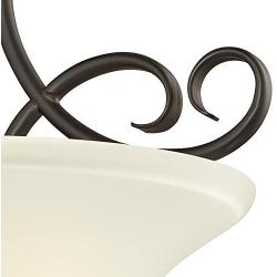 Westinghouse Lighting, Oil Rubbed Bronze 6306500 Dunmore Two-Light Indoor Semi-Flush, Finish with Frosted Glass