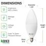 Sunco Lighting 6 Pack B11 LED Candelabra Bulb, Dusk-to-Dawn, 5W=40W, 3000K Warm White, 450 LM, E12 Base, Outdoor Decorative Light for Sconces - UL