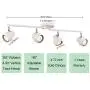 TeHenoo 4-Light LED Track Light,Adjustable Track Heads, Foldable Track Lighting Fixtures for Kitchen, Office,Dining Room, Bedroom,White