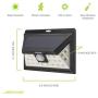 Mr Beams Solar Wedge Plus 24 LED Security Outdoor Motion Sensor Wall Light, 2 pack, Black, 2 Count