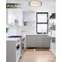 VICNIE Flush Mount Ceiling Light, 15W 1100 Lumens LED Flush Mount Lighting Fixture, Dimmable 3000K Warm White, Brushed Nickel Finish, ETL Listed for Kitchen, Hallway, Bedroom, Laundry