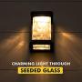 LUTEC Starry 1857 795 Lumen 3000K LED Wall Light with Seeded Glass, Modren Porch Light, Indoor Outdoor Sconce Wall Lighting