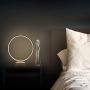 SUNY 7 Colors Dimmable Bedroom Nightstand Lamps, 6 Lighting Effect Modes LED Bedside Lamp Warm Light Modern Circle Table Lamp w/Remote Control