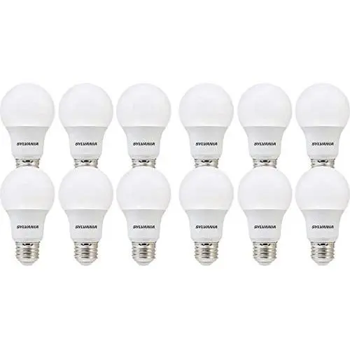 LEDVANCE 74471 Sylvania, 40W Equivalent, LED Light Bulb, A19 Lamp, 12 Pack, Soft White, Energy Saving & Longer Life, Value Line, Medium Base, Efficient 6W, 2700K, 12 Count LEDVANCE 74471 Sylvania, 40W Equivalent, LED Light Bulb, A19 Lamp, 12 Pack, Soft White, Energy Saving & Longer Life, Value Line, Medium Base, Efficient 6W, 2700K, 12 Count