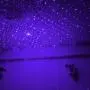 ROLEES Star Decorations Lamp Projector Night Light Adjustable Romantic Galaxy Flexible USB Interior Car Lights, Portable Night for Ceiling, Bedroom, Party and More (Violet Blue)