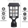 Kemeco ST4329Q-A LED Cast Aluminum Solar Post Light Cap Light Patio Lighting for Outdoor Garden Post Pole Mount Deck