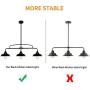 PUZHI HOME Black Kitchen Island Light, 3 Lights Farmhouse Pendant Lighting with Metal Shades Modern Chandelier Hanging Dining Room Light for Kitchen Dining Room Farmhouse