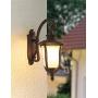 Designer Outdoor Wall Lanterns Rustic Exterior Light Fixture as Front Porch Light Wall Mount, 18'' Waterproof Outdoor Wall Sconce, Brown Finish with Frosted Glass for Front Door Garage Patio