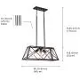 Doowin Linear Chandelier, 3-Light Farmhouse Dining Room Lighting Fixtures, Dining Chandelier, Oil Rubbed Bronze Finish Rectangle Chandelier