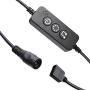Newest RGB LED Controller, DC12V-24V Music Sync Remote Control Dimmer, Sound Sensor LED Strip Connector for 5050 3528 5630 RGB LED Strip Light, Addressable LED Strip Matrix Panel Pixel Light