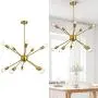 Brushed Gold Sputnik Chandelier Lighting 10 Light,Mid Century Modern Pendant Light Fixtures for Dining Room,Kichen,Living Room Brushed Gold Sputnik Chandelier Lighting 10 Light,Mid Century Modern Pendant Light Fixtures for Dining Room,Kichen,Living Room