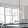 EDISLIVE Soap Bubble Chandeliers with 3 Glass Pendant Light 14 Glass Globe Pendant Ceiling Light for Kitchen Island Lights Fixture