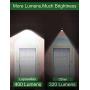 28 LEDs Solar Lights Outdoor, Luposwiten Solar Motion Sensor Lights Wireless Security Lights, 400 Lumen Waterproof Solar Powered Lights for Steps Yard Garage Porch Patio（4-Pack）