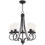 Lucidce Contemporary Chandelier 5 Light Black Pendant Lighting Farmhouse Ceiling Dining Room Lighting Fixtures Hanging for Living Room Bed Room