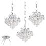 Essa Chrome Mini Swag Pendant Chandelier Crystal 3-Light Fixture for Dining Room House Kitchen Island Foyer Entryway Bedroom Living Room - Vienna Full Spectrum