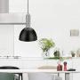 Double Tootoo Star Industrial Vintage Ancient Retro Pendant Lights Set of 2, Medium Size Chandelier for Kitchen Island Bars Dining Bedroom Living Study Room, Metal Element Design Lamps, Black/Silver