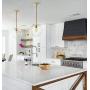 MOTINI Globe Pendant Light, 1-Light Gold Brushed Brass Pendant Lighting with Clear Glass Shade, Single Large Hanging Light Fixture for Kitchen Island Dining Room