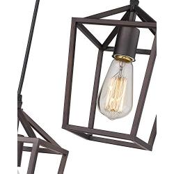 Emliviar 3-Light Pendant Lighting, Cluster Pendant Hanging Light for Kitchen Dining Room, Oil Rubbed Bronze Finish, 20065D-3 ORB