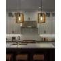 Ken & Ricky Kitchen Island Lighting, Farmhouse Pendant Light, Vintage Ceiling Hanging Light Fixture for Dining Room Kitchen, Metal Black with Solid Wood Frame