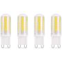 G9 LED Bulb 40W Equivalent, 5000K Bright White, Dimmable(0-100%), AIELIT 4-Watt Bi-Pin Base LED Bulbs for Bathroom Crystal Chandelier, Pendant Lamp, Home Decoration, 4-Pack