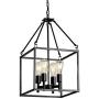 XILICON Foyer Chandelier Black Mid Century Industrial Pendant Lighting 4 Lights Vintage Ceiling Light Fixture for Entryway Dining Room Lights XILICON Foyer Chandelier Black Mid Century Industrial Pendant Lighting 4 Lights Vintage Ceiling Light Fixture for Entryway Dining Room Lights