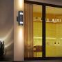 Outdoor Wall Lamp Modern Wall Sconce Outdoor Light Fixture Black Aluminum Material,Toughened Glass,E27,Waterproof,UL Listed Tengxin