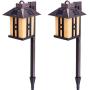 GIGALUMI Solar Powered Path Lights, Solar Garden Lights Outdoor, Landscape Lighting for Lawn/Patio/Yard/Pathway/Walkway/Driveway (2 Pack)…