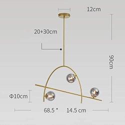 Glass Globe Sputnik Chandelier Modern 3 Light Molecule Pendant Lighting,G9 Mid Century Brass Finish Ceiling Lamp for Dining Room Hallway