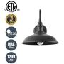 Goalplus Gooseneck Barn Light Farmhouse Wall Mount Light Fixture Exterior E26 Black Industrial Wall Sconce for Garage, 10'' High, IP44 Waterproof, 1 Pack, LM2201