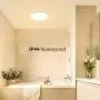 Flush Mount Ceiling Light Fixture, LED Round Ceiling Light for Bathroom Porch, 3000K Warm Light 24W (150W Equivalent) 1680 Lumens Ceiling Lamp for Kitchen, Bedroom, Living Room, Hallway