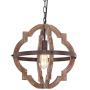 Trongee Farmhouse Wood Chandelier, Antique Pendant Light 1-Light Industrial Hanging Lights for Kitchen Island Dinning Living Room Bedrooms Foyer Loft Bar