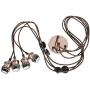 Jorunhe Industrial Pendant Lighting E26 Base Edison Metal Vintage Hanging Pendant 4-Lights Rustic Pendant Light Fixture for Kitchen Dining Room Bar Hotel (Copper)