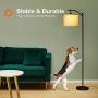 Addlon Floor Lamp for Living Room with Lamp Shade and 9W LED Bulb Modern Standing Lamp Floor Lamps for Bedrooms Black