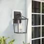 Emliviar Outdoor Porch Lights 2 Pack Wall Mount Light Fixtures, Black Finish with Clear Glass, 20065B1-2PK