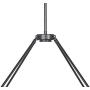 Sonoro Round Chandelier 38'' – Black w/Vertical Bulbs - Linea di Liara LL-CH5-38-5BLK
