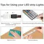 Charkee Led Lights for Bedroom 50ft, 2 Rolls of 25ft Led Light Strips with Remote and Power Supply for Bedroom, Room, Kitchen, Decoration