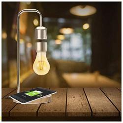 Magnetic Levitating Floating Wireless LED Light Bulb with Wireless Charger for Desk Lamp,Room or Office Decor,Unique Gifts