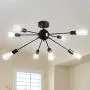 8 Lights Sputnik Chandelier Black Industrial Flush Mount Kitchen Hallway Bedroom Rustic Ceiling Light Fixtures 8 Lights Sputnik Chandelier Black Industrial Flush Mount Kitchen Hallway Bedroom Rustic Ceiling Light Fixtures