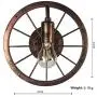 Water Pipe Wall Sconce, SUN RUN Metal Vintage Round Turntable Style Industrial Wall Light Fixture with Retro Style for Bar, Kitchen, Living Room, Bedroom,E26 Socket Lamp