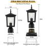 CINOTON Outdoor Post Light Fixtures, Modern 1- Light Exterior Post Lantern with 3-Inch Pier Mount Base Aluminum Housing Plus Clear Glass Waterproof Patio Pole Lights