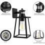 WIHTU Outdoor Wall Light with Motion Sensor, Dusk to Dawn Light Fixtures Wall Mount, Motion Activated Porch Light, Anti-Rust Waterproof Exterior Wall Sconce with Black Metal for Garage, Entryway, yard