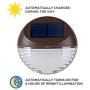 Solar Deck Lighting Wall Lights - 4 Pack Outdoor Wireless Solar Dock Step Road Marker Warm Light for Garden Path Stair Wall Driveway Lighting