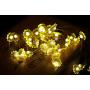 Joyathome Flower Decorative String Lights, 19 Ft 40 LED USB Plug-in Copper Wire Flower Cool White Fairy Lights with Remote Timer for Bedroom Wedding Birthday Party Decoratio (Orange)