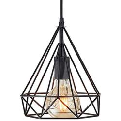 Combuh Pendant Light Industrial Chandelier Vintage Ceiling Light Fixture Hanging Light for Dining Room Table Kitchen Island Hallway E26 Socket (Bulb not Included)